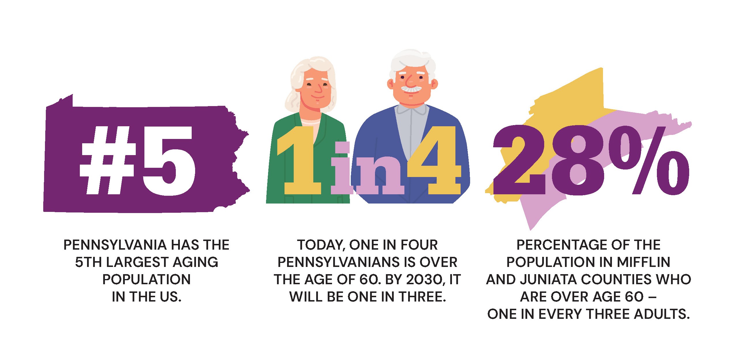 1 in 4 pennsylvanians is over age 60 and by 2030, that number will be 1 in 3