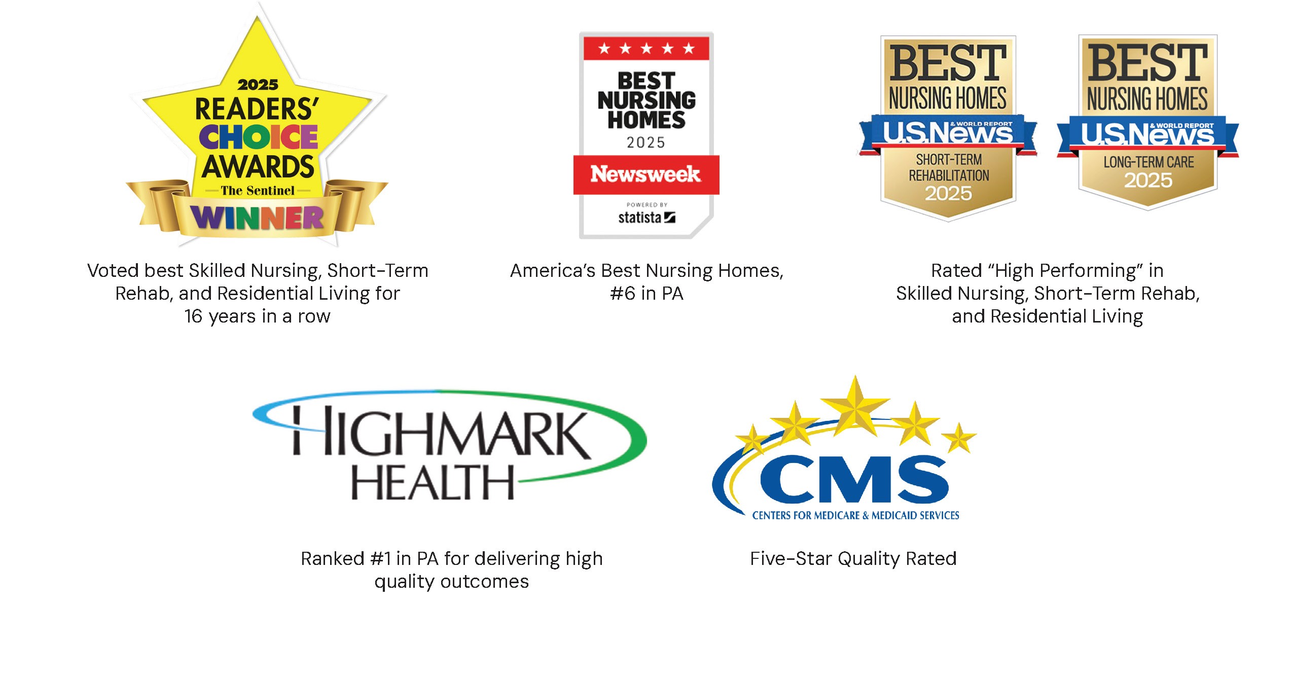 Valley View won awards in best nursing home, best short-term rehab, five star care